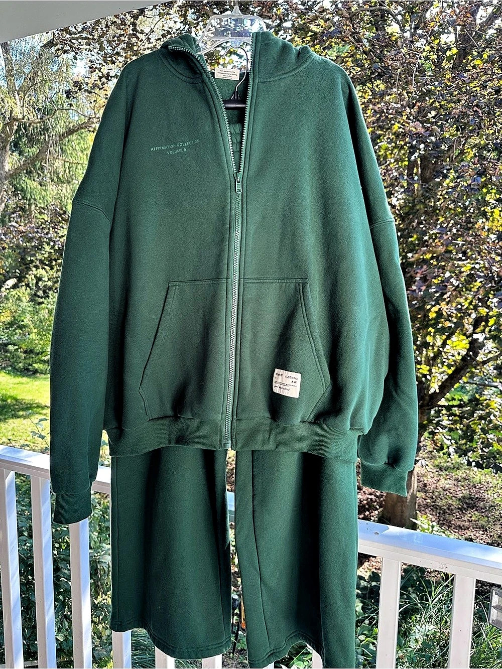 Comfort Clothing Affirmation Collection Volume 9 Green 2XL Matching Hoodie Pants